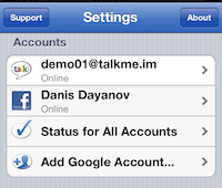 Account settings