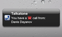 Incoming call notification locked phone