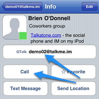 Select calling option