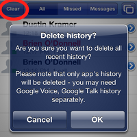 Clear history