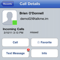 Recent contact details