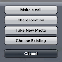 Take new or select existing picture