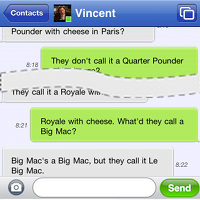 Messages screen