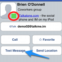 Text Message Button